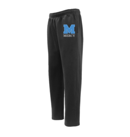 Pennant Black Open leg Sweats with Blue M "MERCY"