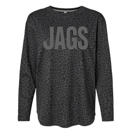 LAT Black Jaguar Print "JAGS" Long Sleeve