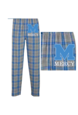 boxercraft Gray/Blue Plaid PJ Pants Blue Power M