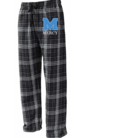 Pennant Black/Gray Plaid PJ Pants Blue Power M