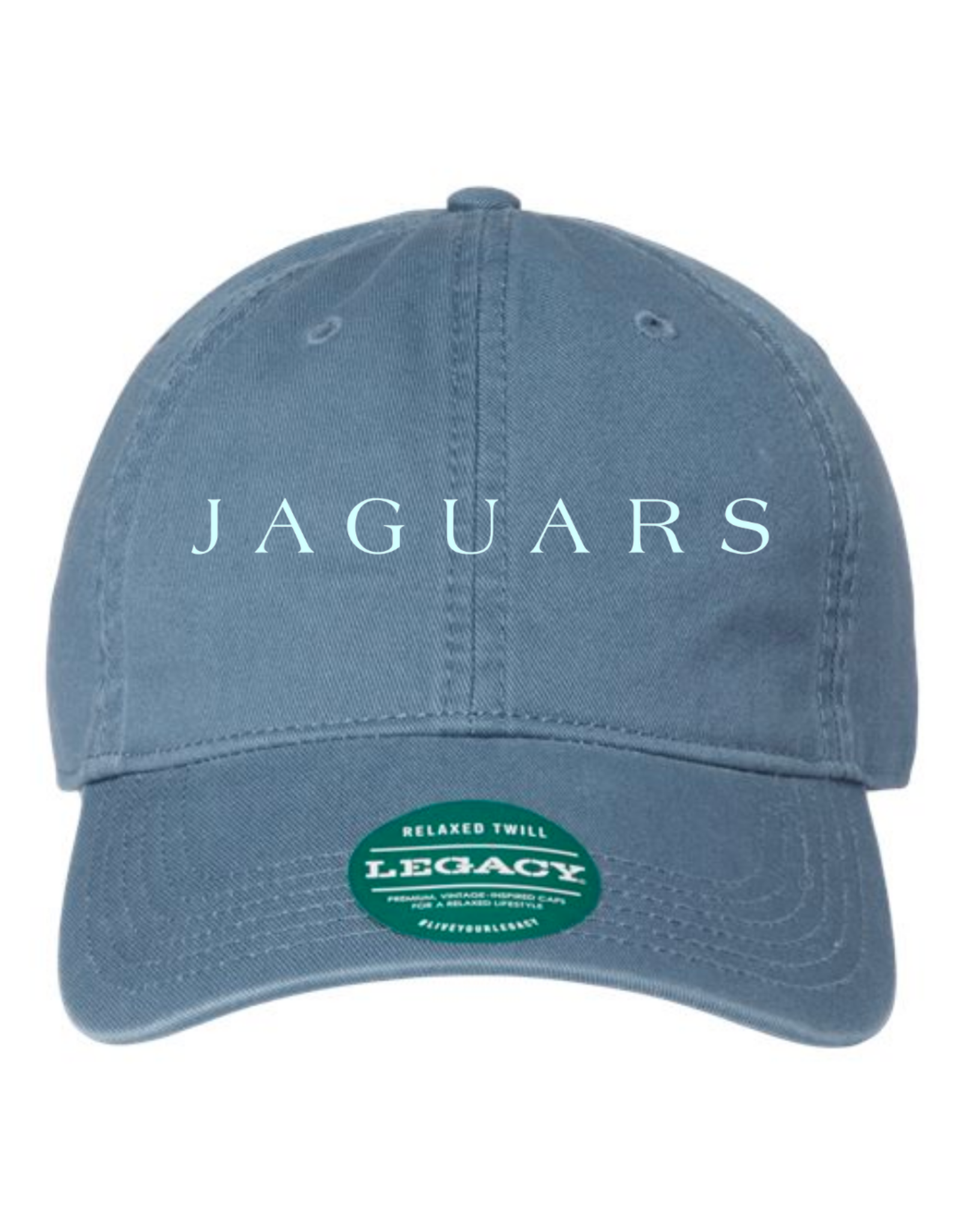 Legacy Denim Blue Twill Cap with "JAGUARS" in White