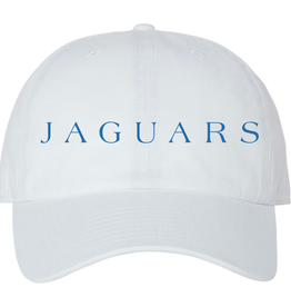 '47 White Garment Washed Twill Adjustable Hat Embroidered "JAGUARS" in Blue