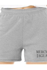 BELLA + CANVAS Grey Raw Edge Sweat Shorts "MERCY JAGUARS"