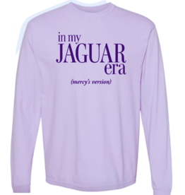 Comfort Wash “IN MY JAGUAR ERA” (mercy’s version) Lavender Longsleeve Tee