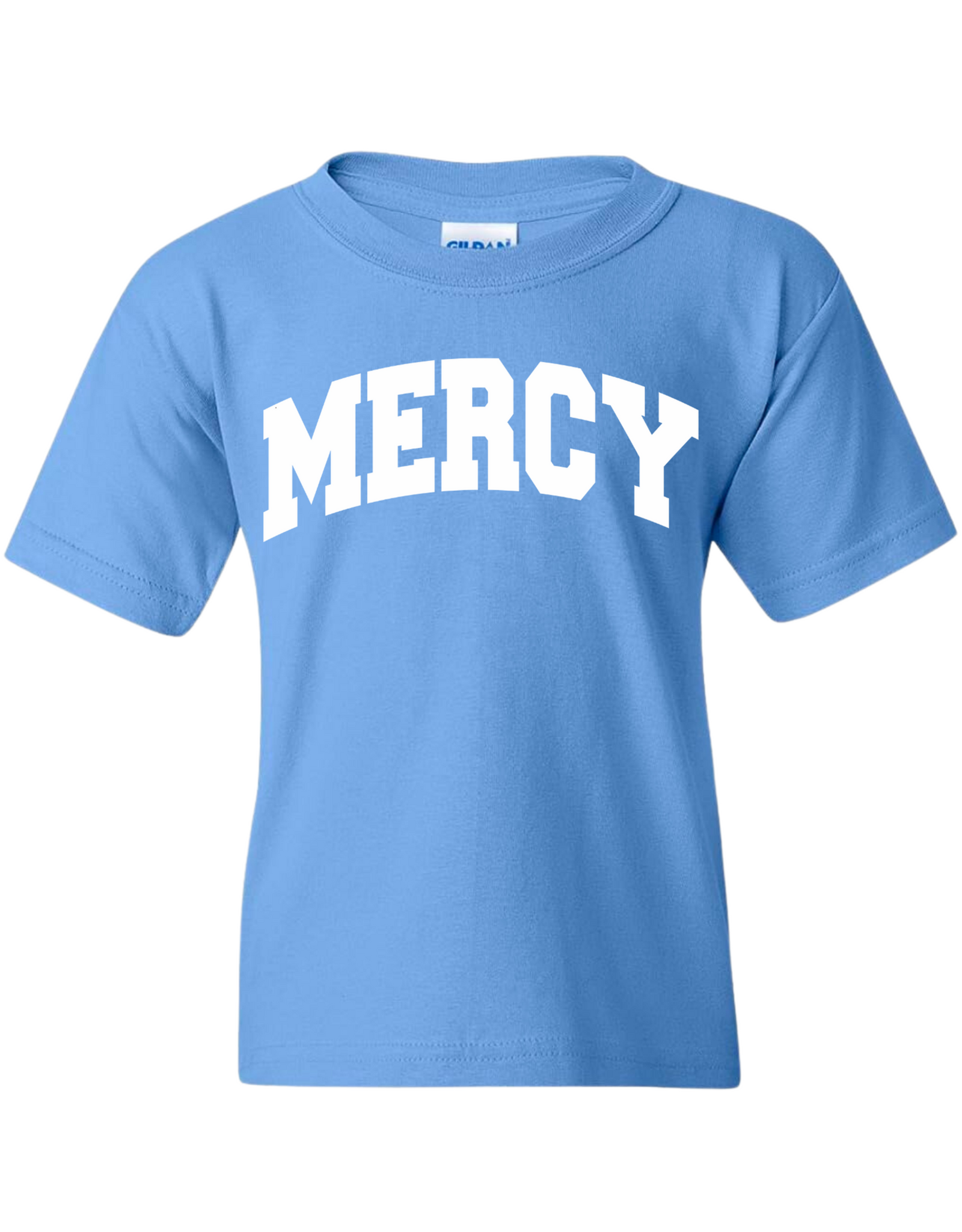 Gildan Youth Light Blue "MERCY" Tee