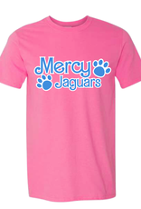 Gildan Pink "Mercy Jaguars" Shirt in "Barbie" font