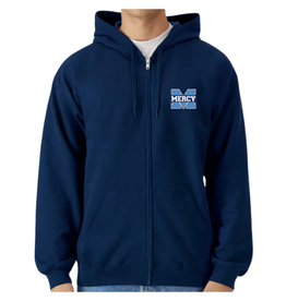 Gildan NAVY EMBROIDERED POWER M FULL ZIP HOODIE