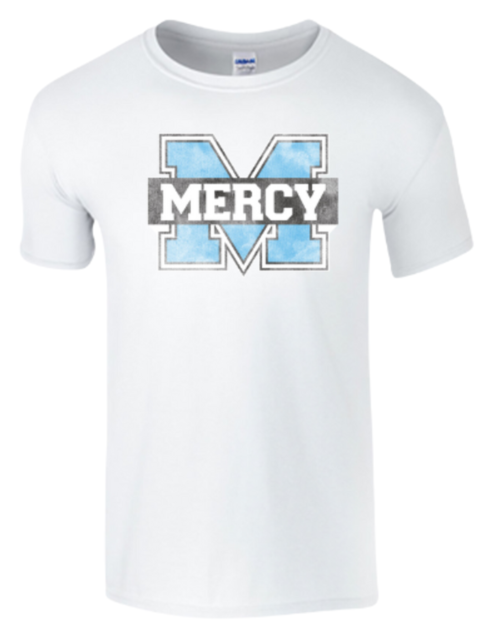 Gildan White Distressed Power M Tee