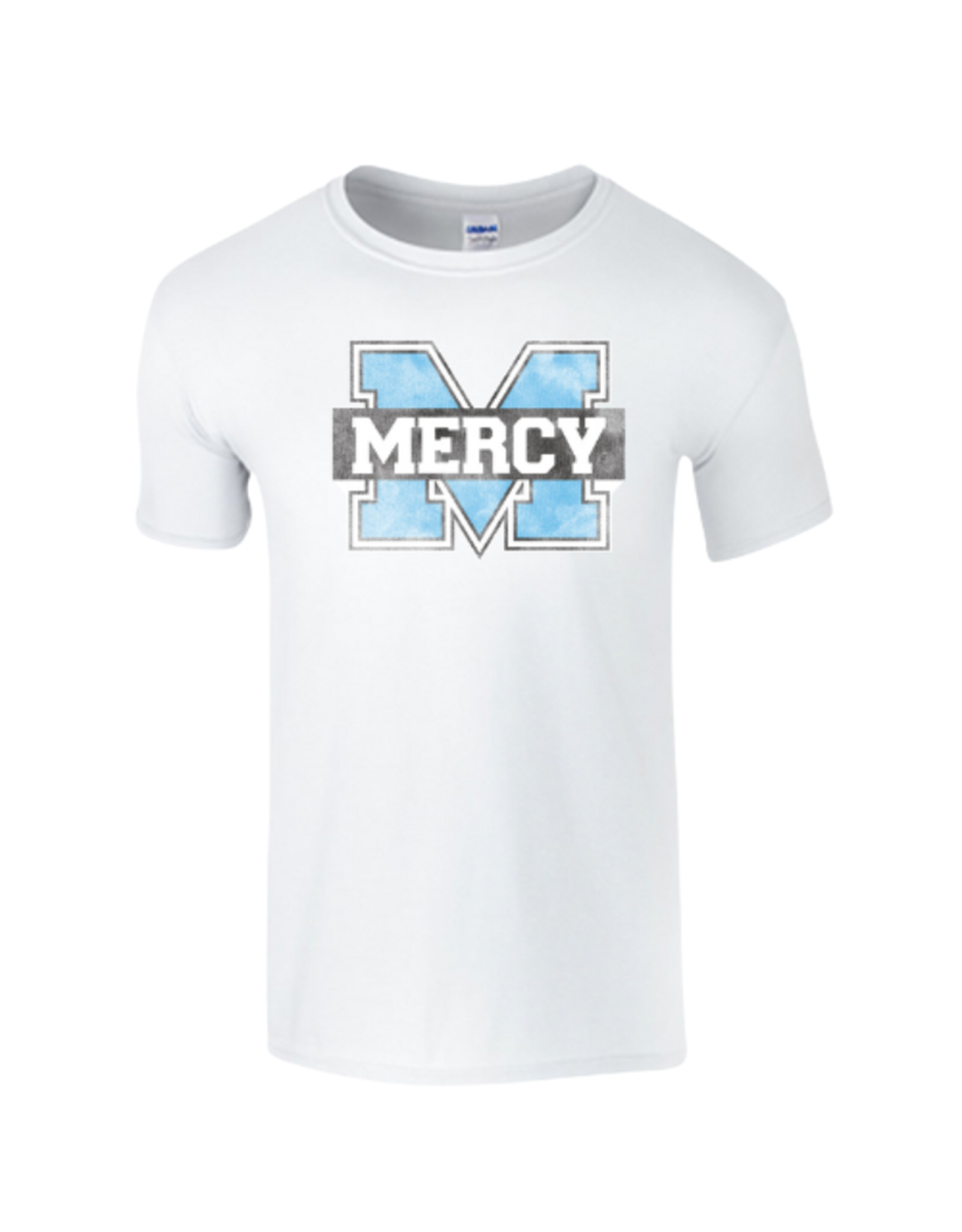 Gildan White Distressed Power M Tee