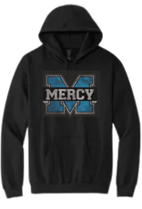 Gildan Black Distressed Power M Hoodie