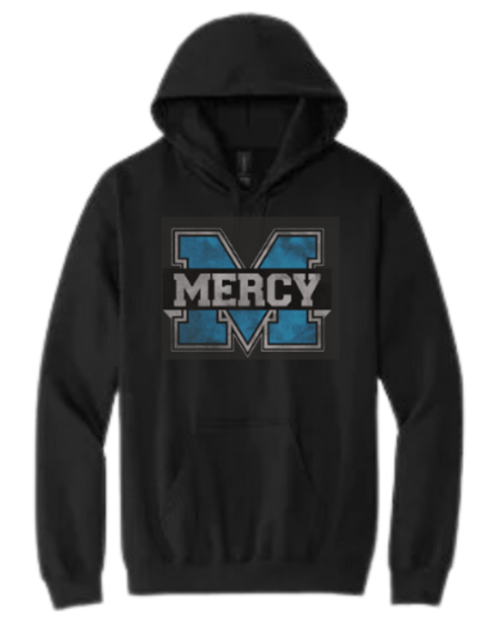 Gildan Black Distressed Power M Hoodie
