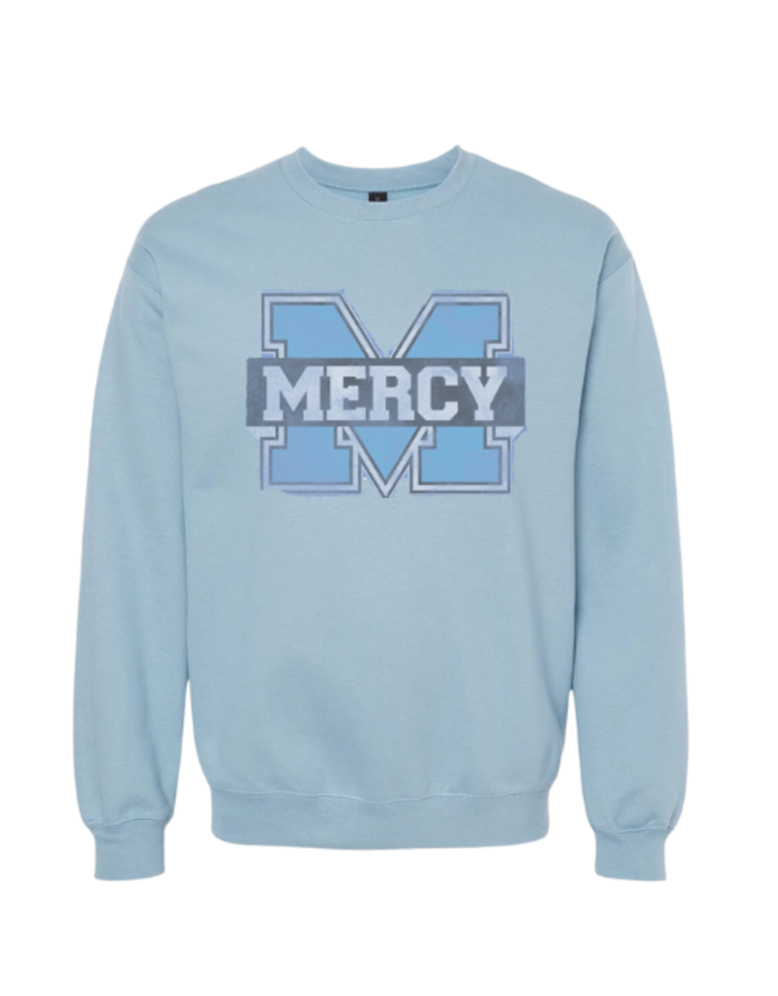 Gildan Stone Blue DISTRESSED POWER M crewneck