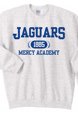Gildan Light Gray Crewneck "JAGUARS" 1885 in Navy