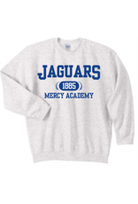 Gildan Light Grey Crewneck "JAGUARS" 1885 in Navy