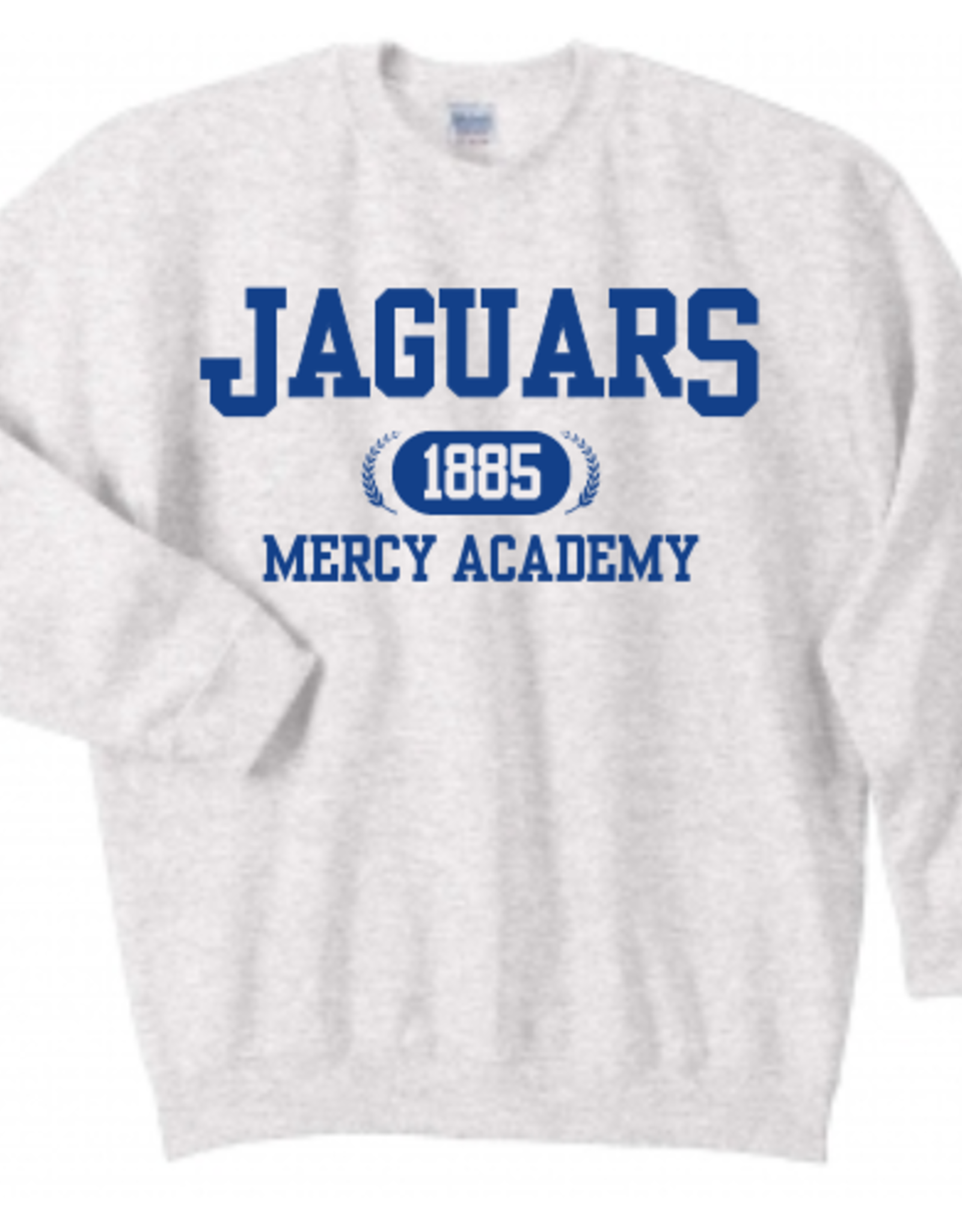 Gildan Light Gray Crewneck "JAGUARS" 1885 in Navy