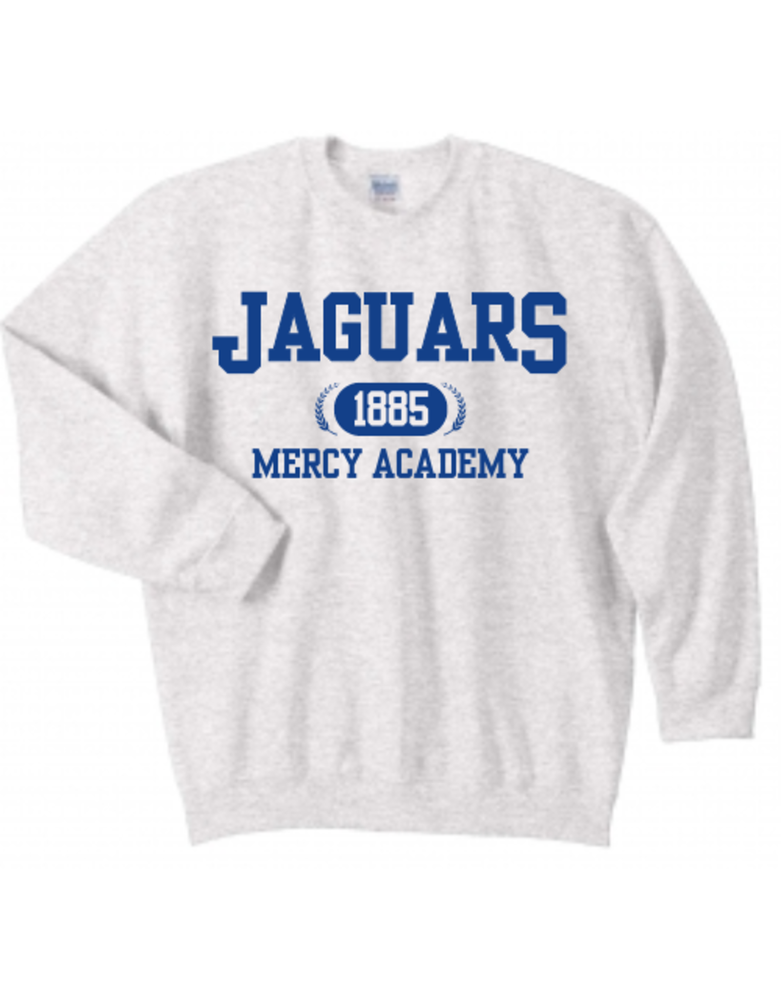Gildan Light Grey Crewneck "JAGUARS" 1885 in Navy