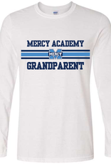 Gildan White Longsleeve MERCY GRANDPARENT Stripe Power M