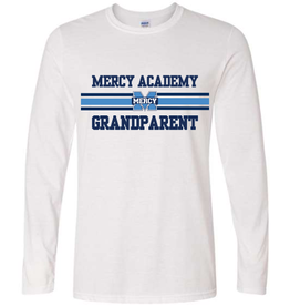 Gildan White Longsleeve MERCY GRANDPARENT Stripe Power M