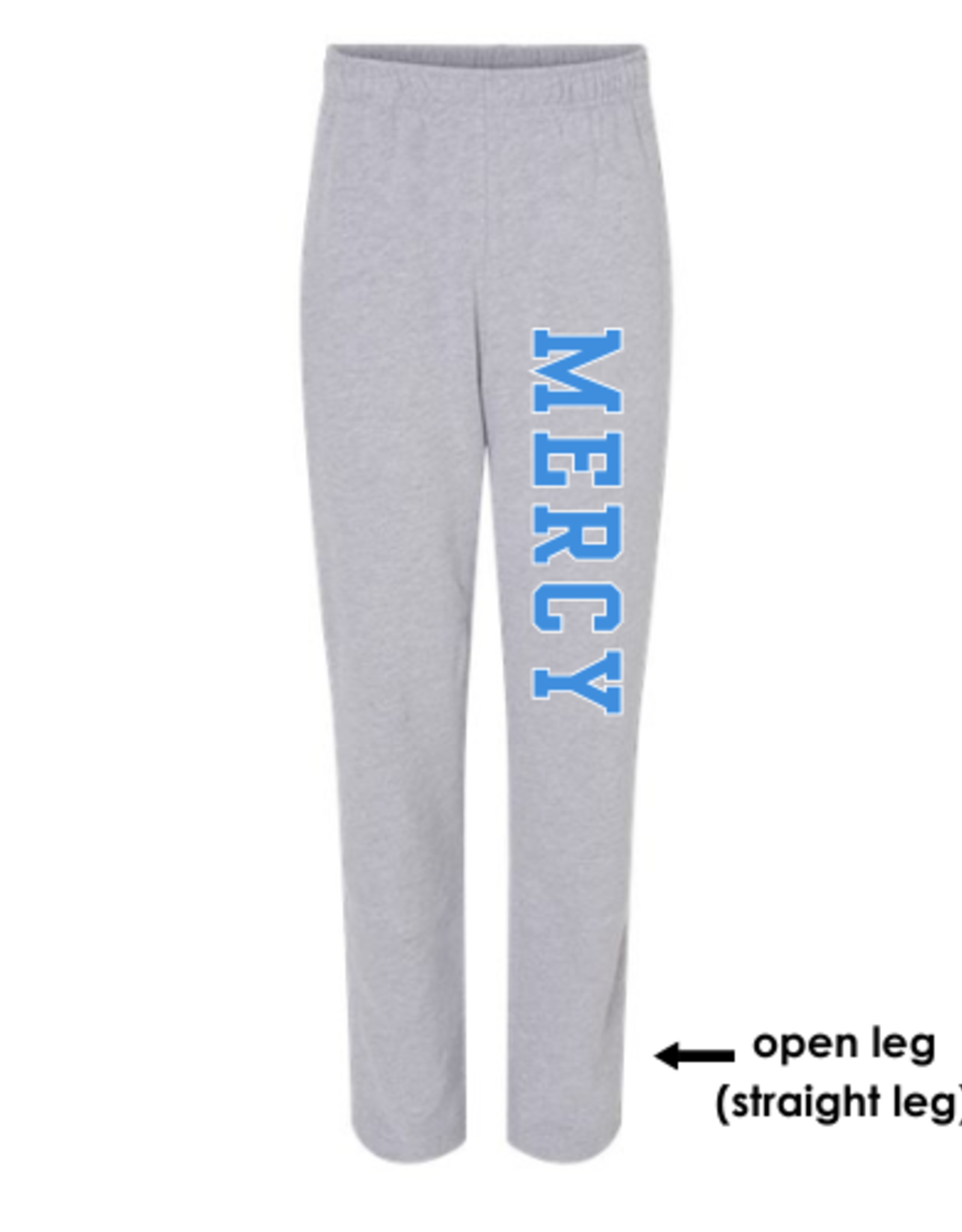 BELLA + CANVAS Gray STRAIGHT LEG bella+canvas Sweats MERCY down the leg in Blue