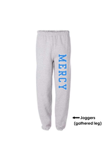 JERZEES Grey CLASIC JOGEGRS MERCY down the leg in Blue