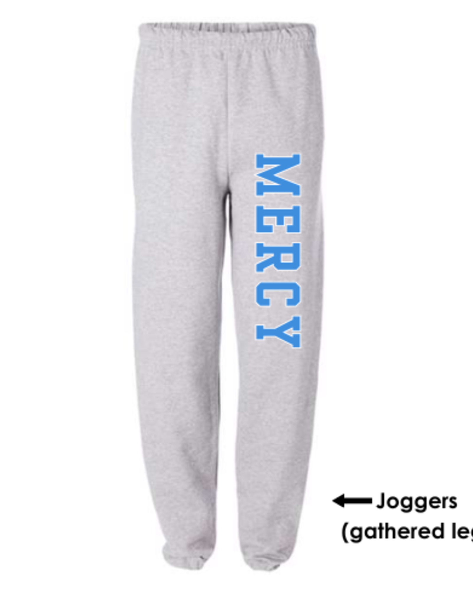 JERZEES Grey CLASIC JOGGERS MERCY down the leg in Blue