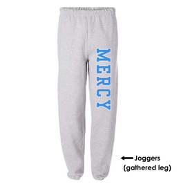 JERZEES Grey CLASIC JOGGERS MERCY down the leg in Blue