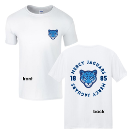 Gildan Mercy Jaguars 1885 Front/Back Tee w/Jaguar Head