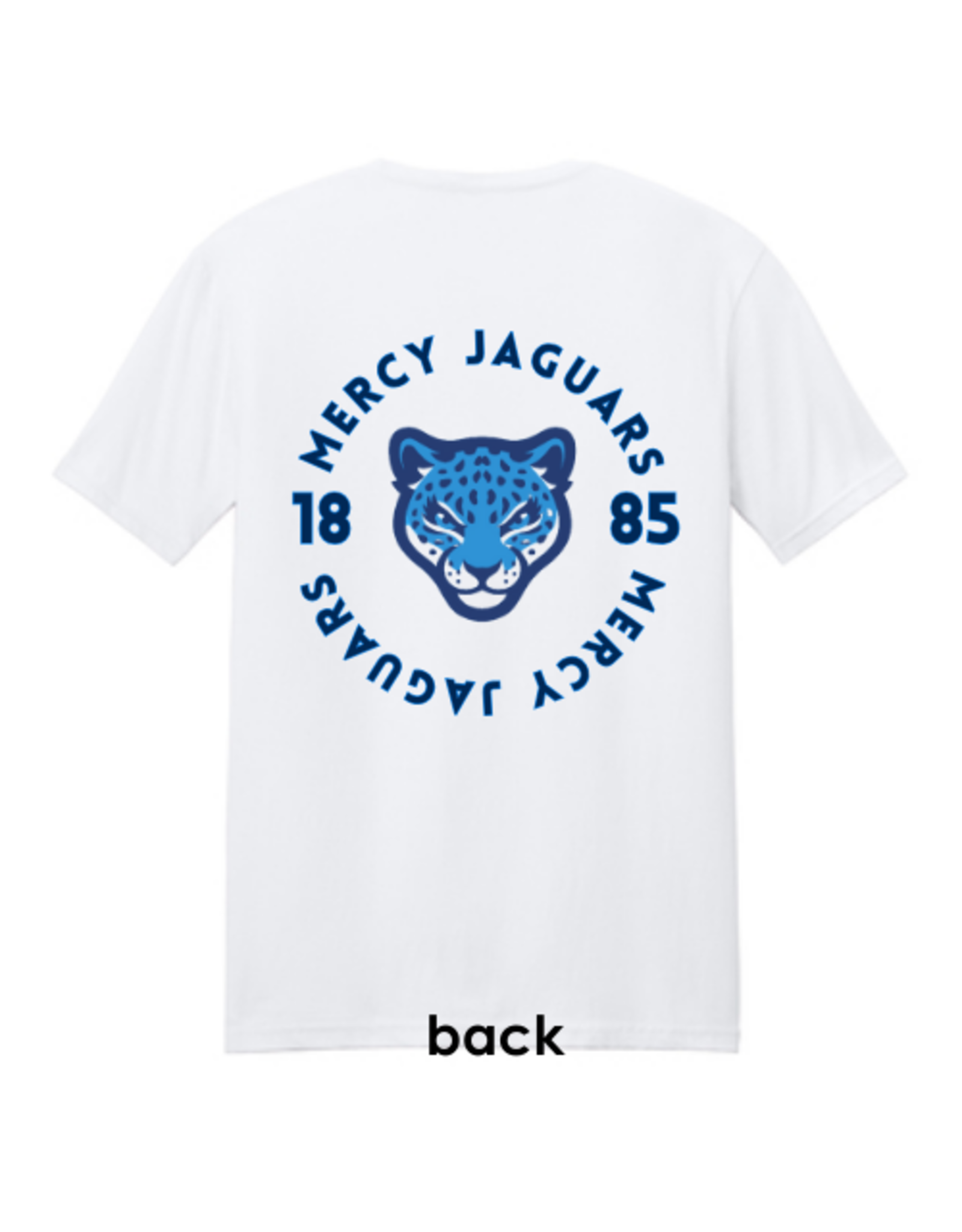 Gildan Mercy Jaguars 1885 Front/Back Tee w/Jaguar Head
