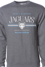 Independent Dark Grey Crewneck with Mercy Academy Jaguars "Mercy Pride, Be the Best"