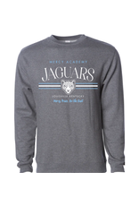 Independent Dark Grey Crewneck with Mercy Academy Jaguars "Mercy Pride, Be the Best"