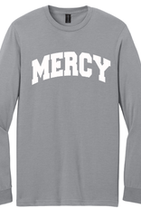 Gildan GRAY Long Sleeve "MERCY" Arched Tee
