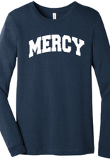 BELLA + CANVAS NAVY Long Sleeve "MERCY" Arched Tee