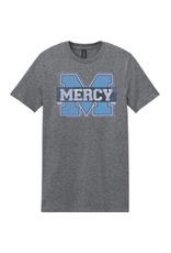 Gildan Heathered Charcoal Gray Distressed Power M Tee