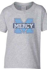 Gildan Youth Distressed Power M Tee Light Gray