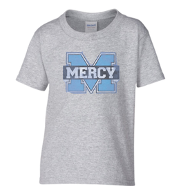 Gildan Youth Distressed Power M Tee Light Gray