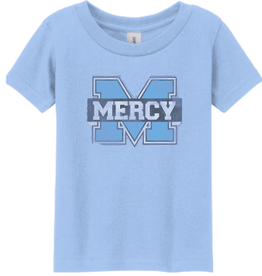 Gildan Youth Distressed Power M Tee Light Blue