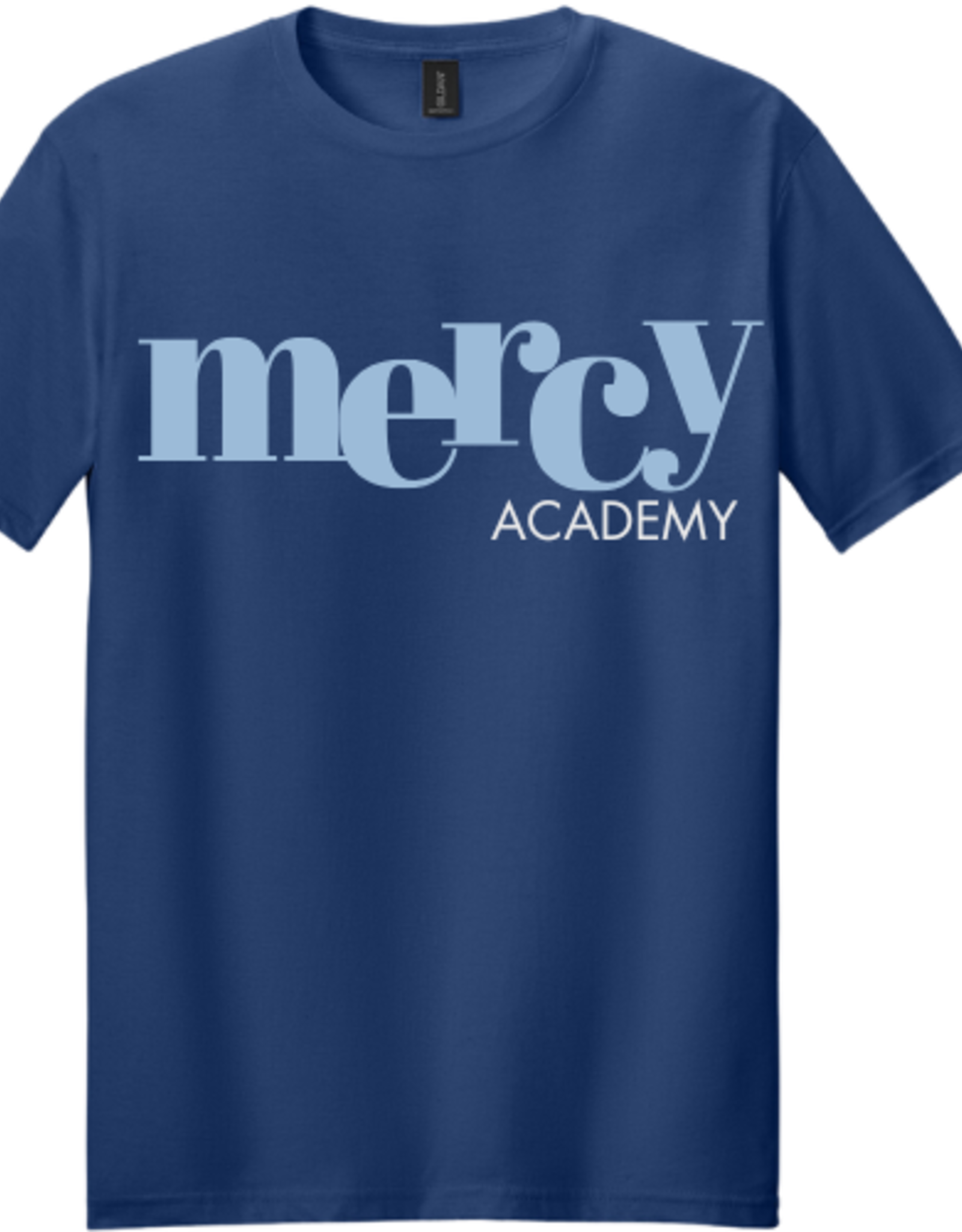 Gildan mercy ACADEMY bounce letter tee NAVY