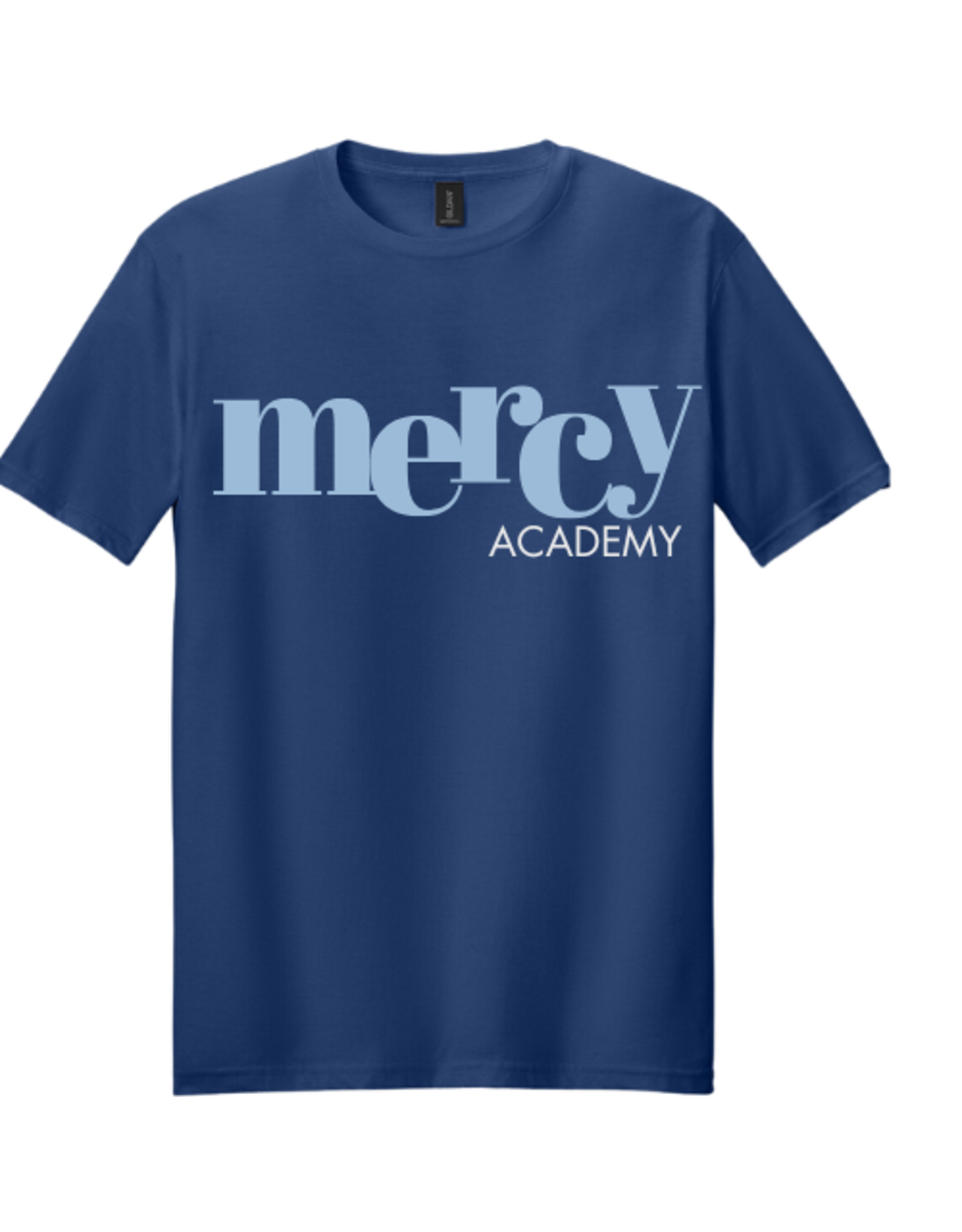 Gildan mercy ACADEMY bounce letter tee NAVY