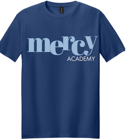 Gildan mercy ACADEMY bounce letter tee NAVY