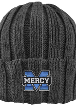 LOGOFIT Power M Embroidered Chunky Cableknit Cuff Hat