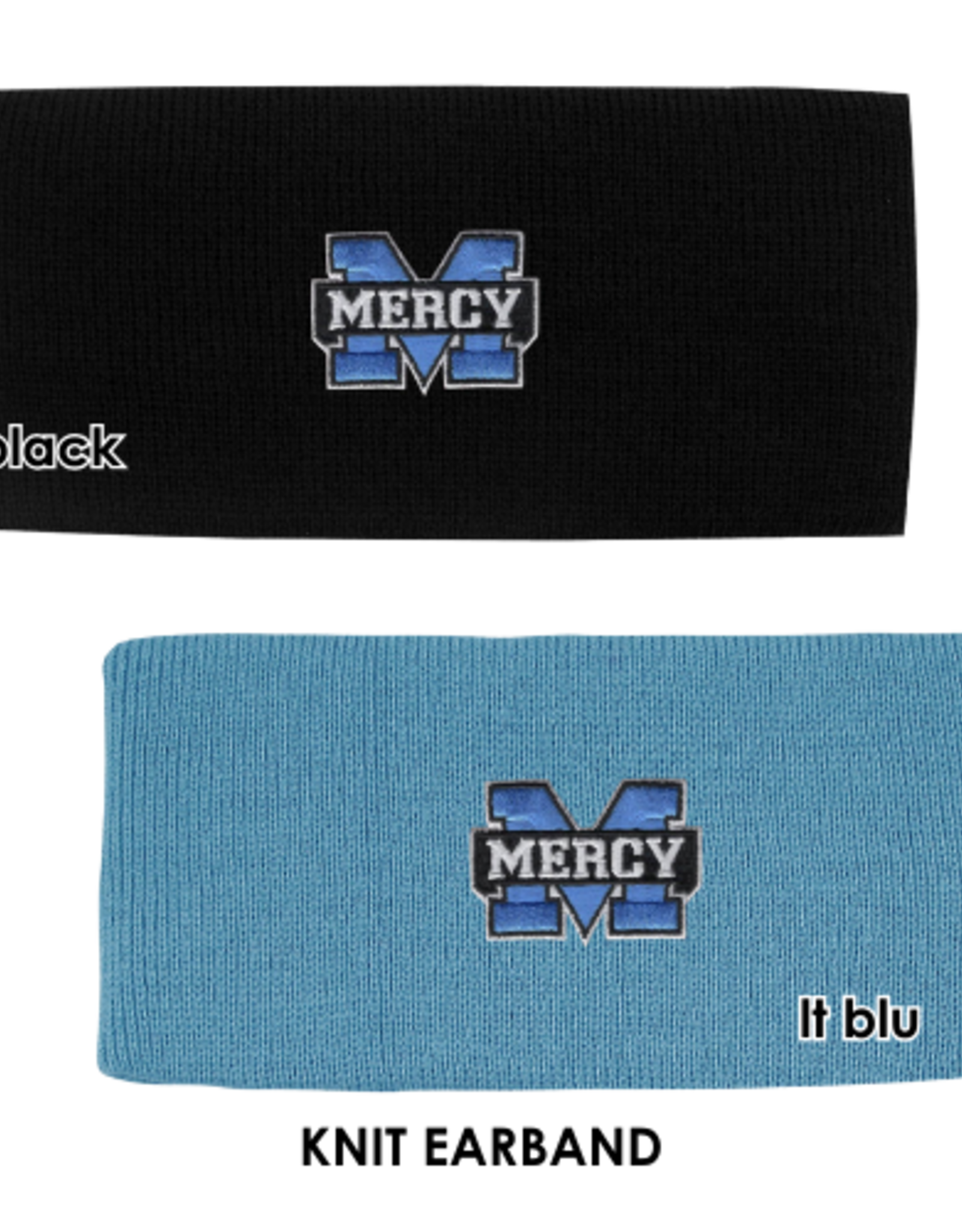 LOGOFIT Solid Yarn Power M Embroidered Knit Ear Band