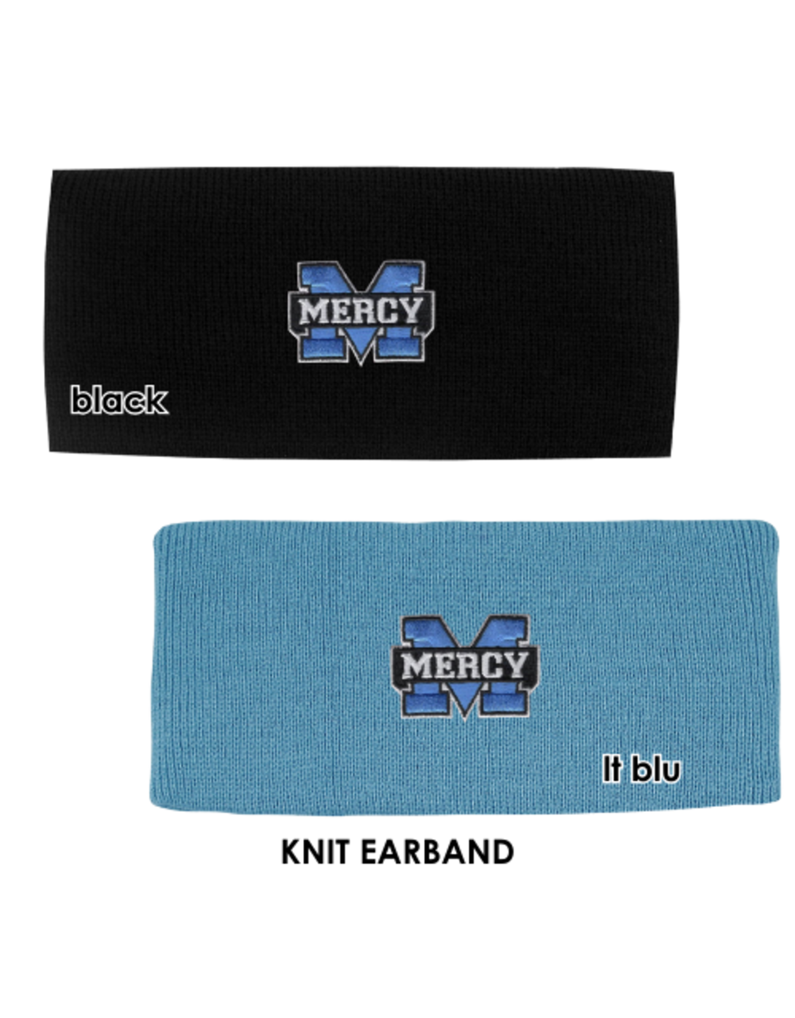LOGOFIT Solid Yarn Power M Embroidered Knit Ear Band