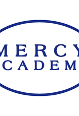 jukebox print MERCY ACADEMY Navy/White Oval Decal