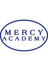 jukebox print MERCY ACADEMY Navy/White Oval Decal