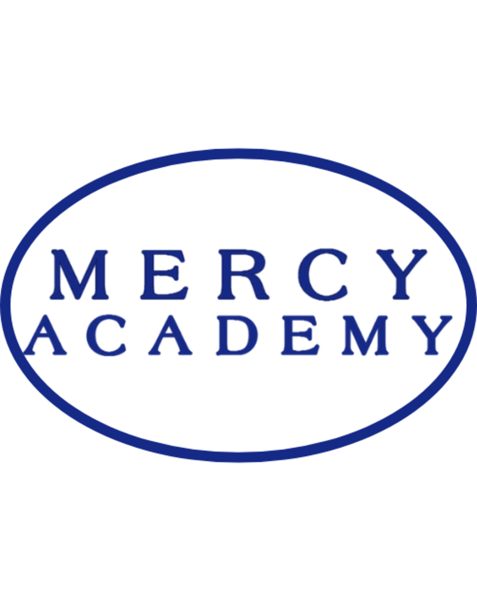 jukebox print MERCY ACADEMY Navy/White Oval Decal