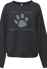 Pennant Black/Gray Home of The Jaguars Paw Print Corded Crew