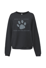 Pennant Black/Gray Home of The Jaguars Paw Print Corded Crew