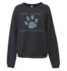 Pennant Black/Gray Home of The Jaguars Paw Print Corded Crew