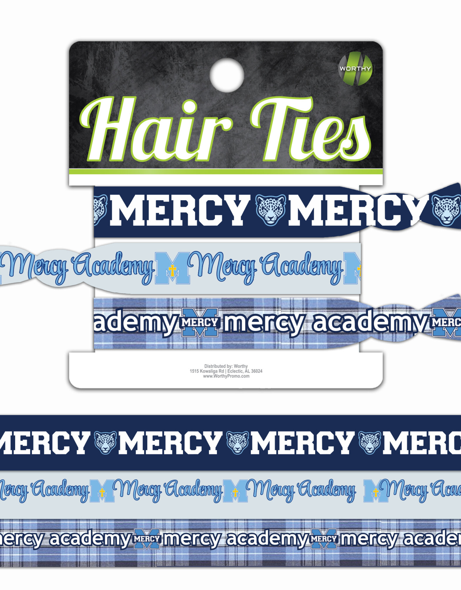 Jardine Associates 3 Pack Mercy Nylon Hair Ties