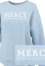 Pennant Light Blue Embroidered "ACADEMY OF OUR LADY OF MERCY ACADEMY" Curved Bottom Crew
